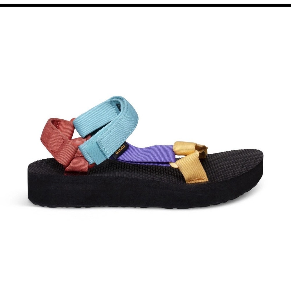 Teva Women's US 8 Midform Universal Platform Sandals 1090969 Black/Multicolor
